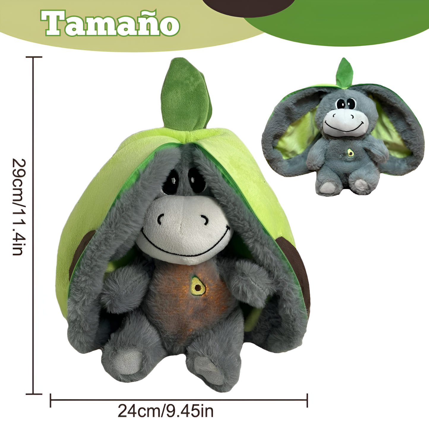Peluche de burro antiestrés